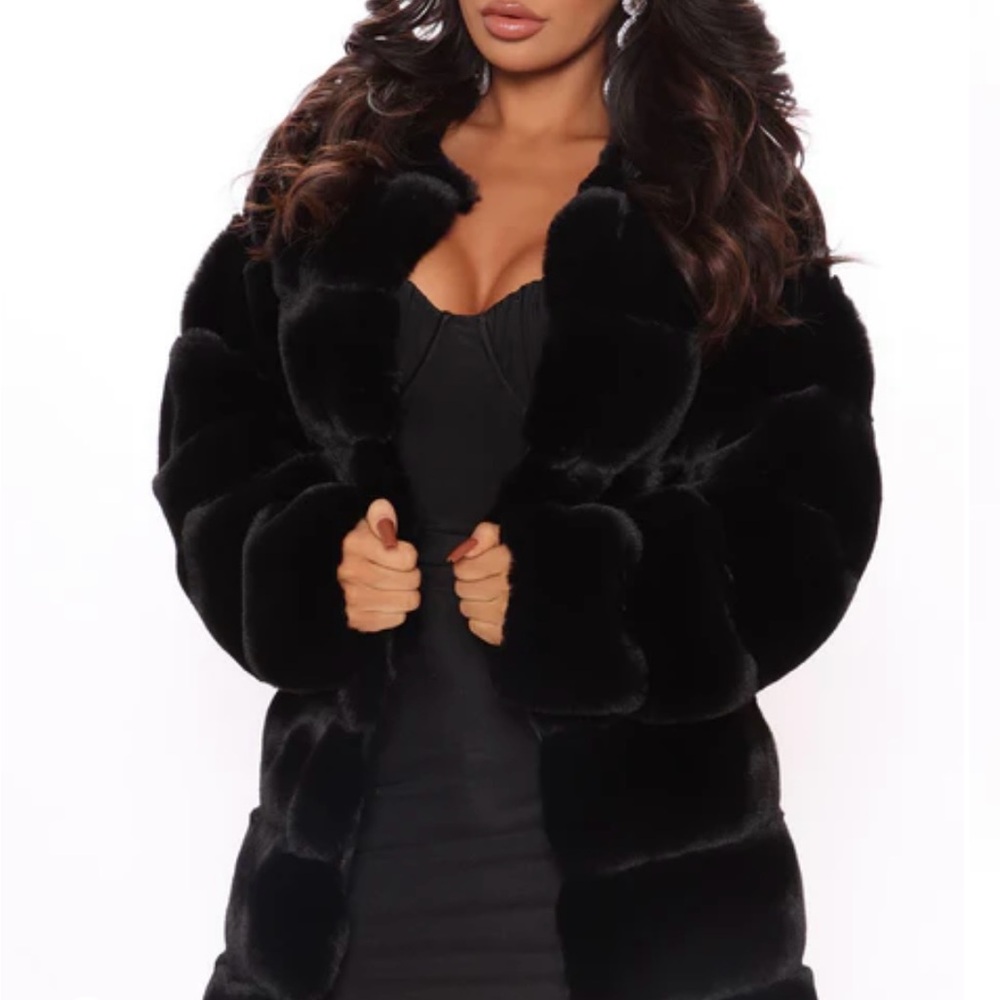 Fashion Nova Black Teddy Jacket